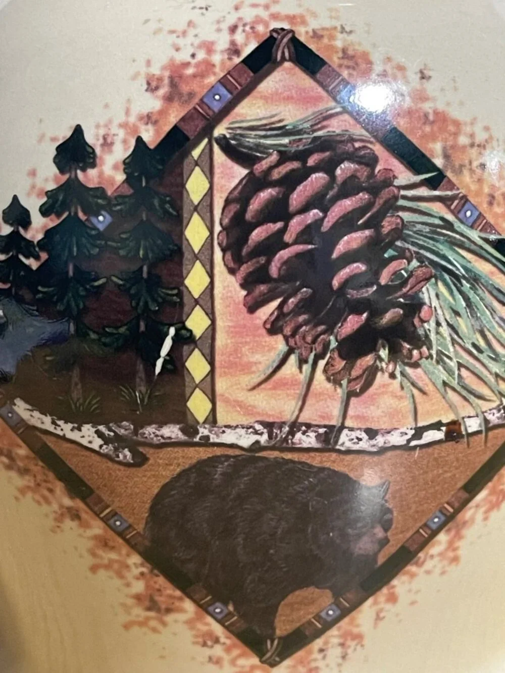 Home & Garden Party Northwoods Collection Canister & Lid Stoneware Cookie JarVTG